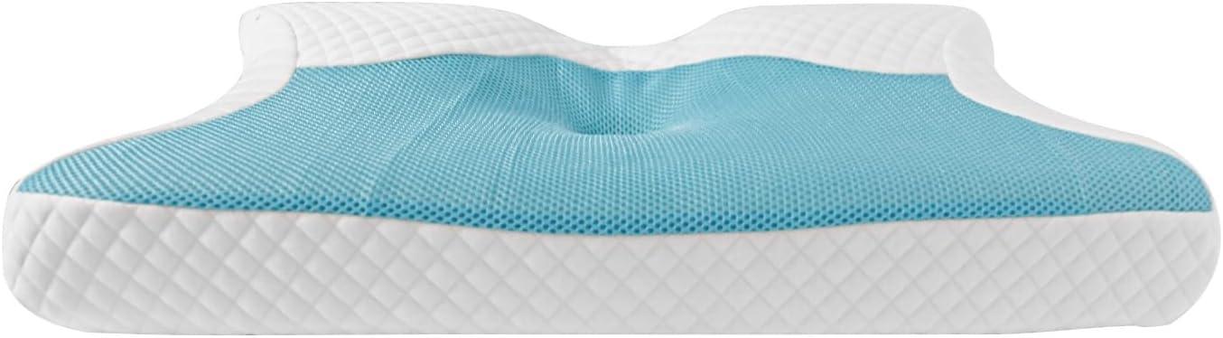 imageHOMCA Cervical Pillow Memory Foam Pillows  Contour Memory Foam Pillow for Neck Pain Relief Orthopedic Neck Bed Pillow for Side Sleepers Back and StomachBlue