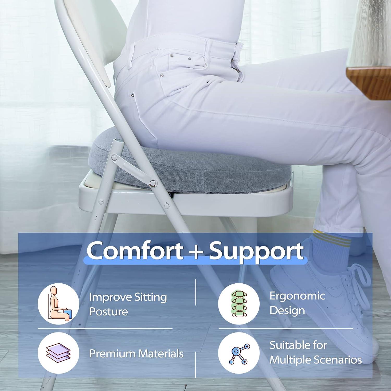 imageHOMCA Donut Pillow for Tailbone Pain Hemorrhoid Pillows for Sitting After Surgery Memory Foam Coccyx Cushion for Postpartum Pregnancy Car Seat Office Chair Cushion for Pressure ReliefGrey