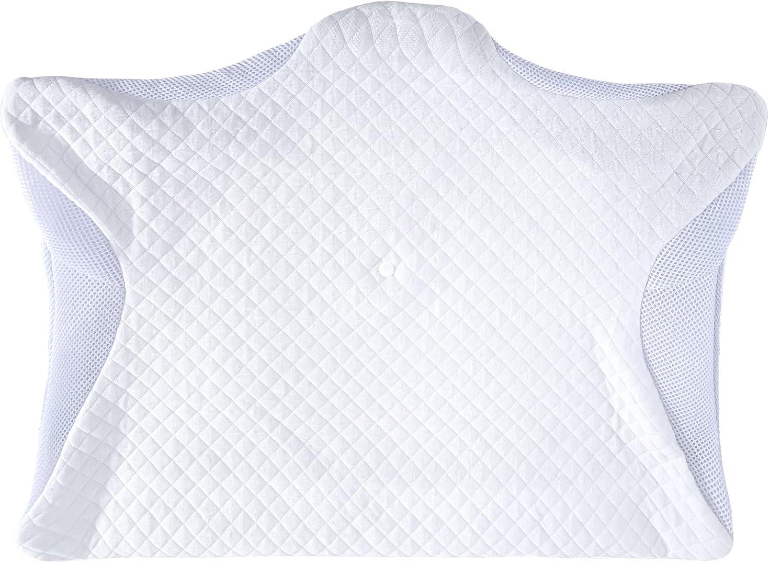 imageHOMCA Memory Foam Cervical Pillow Cover  Hypoallergenic Contour Orthopedic Pillow Case 1Pack White Suitable for Pillow Model PL02White