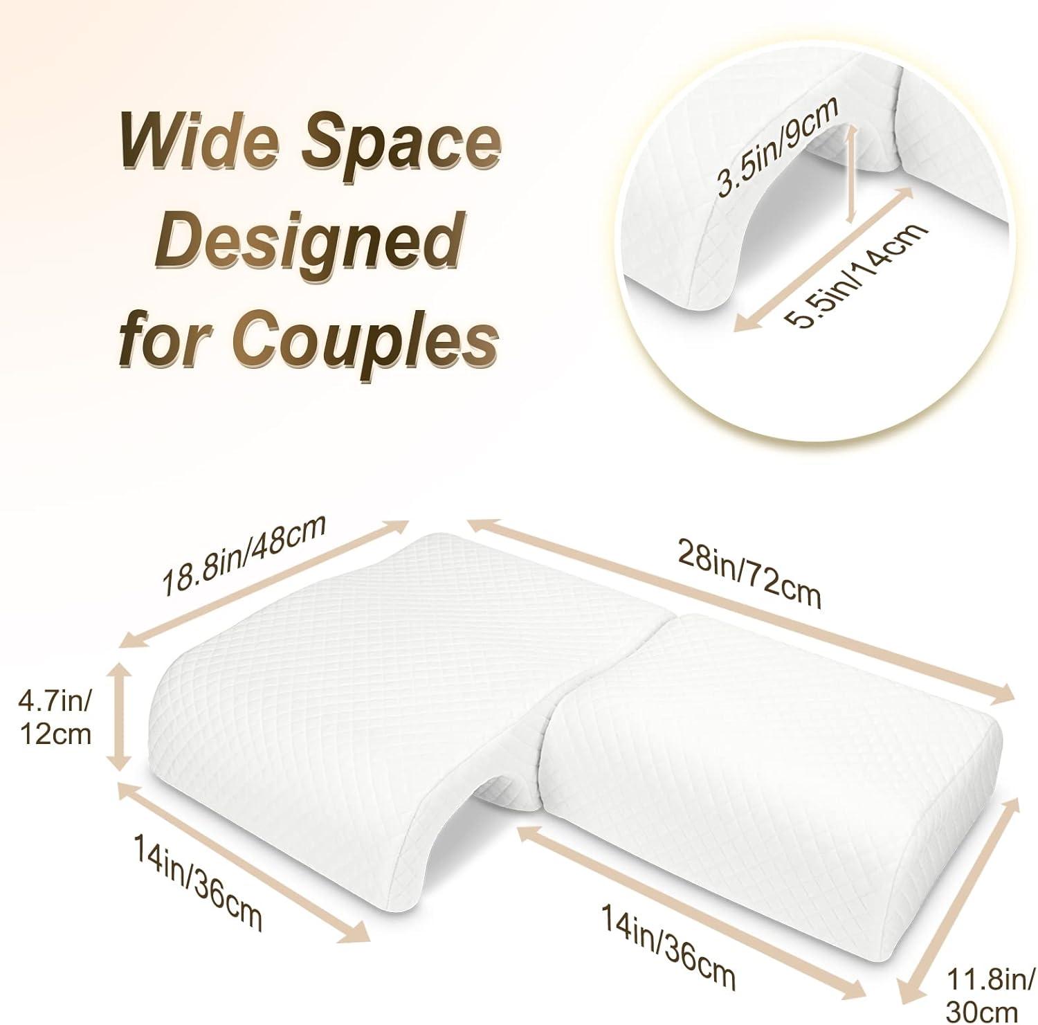 imageHOMCA Memory Foam Cuddle Pillow Shoulder Pillow for Side Sleepers Arm Pillow with Arm Hole for Sleeping Side Sleeper Pillow for Arm Pressure Relief with Breathable PillowcaseWhite