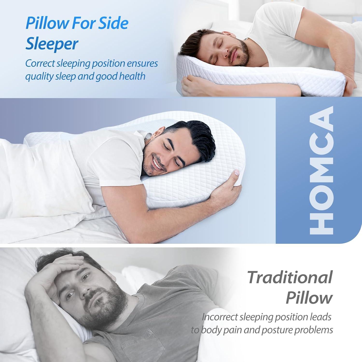 imageSide Sleeper Pillows for Adults Memory Foam U Shaped Pillows for Neck and Shoulder Pain Relief Shoulder Pillow for Side Sleepers with Removable Washable Pillowcase Upgraded VersionKing Size 276 x 201 x 67 inches
