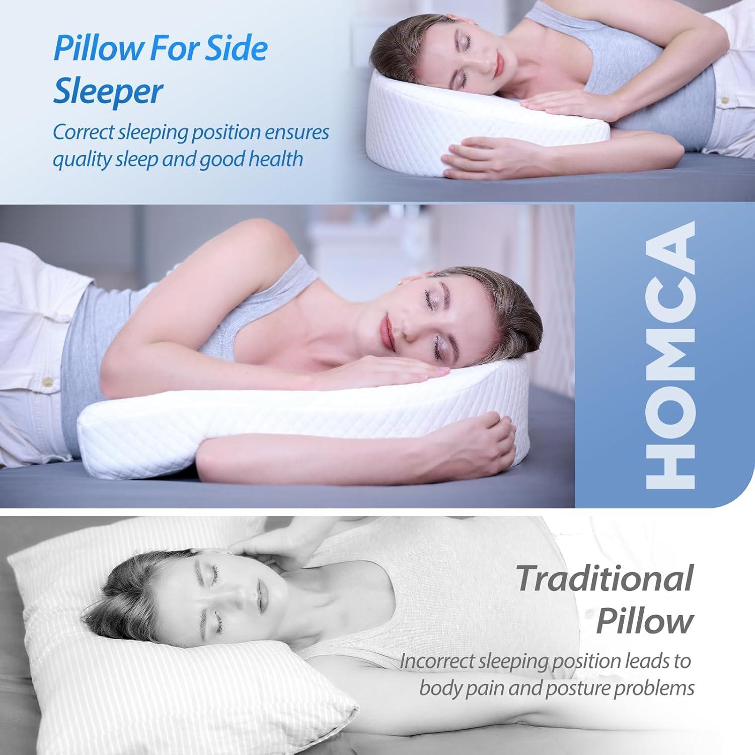 imageSide Sleeper Pillows for Adults Memory Foam U Shaped Pillows for Neck and Shoulder Pain Relief Shoulder Pillow for Side Sleepers with Removable Washable Pillowcase Upgraded VersionStandard Size 238 x 176 x 67 inches
