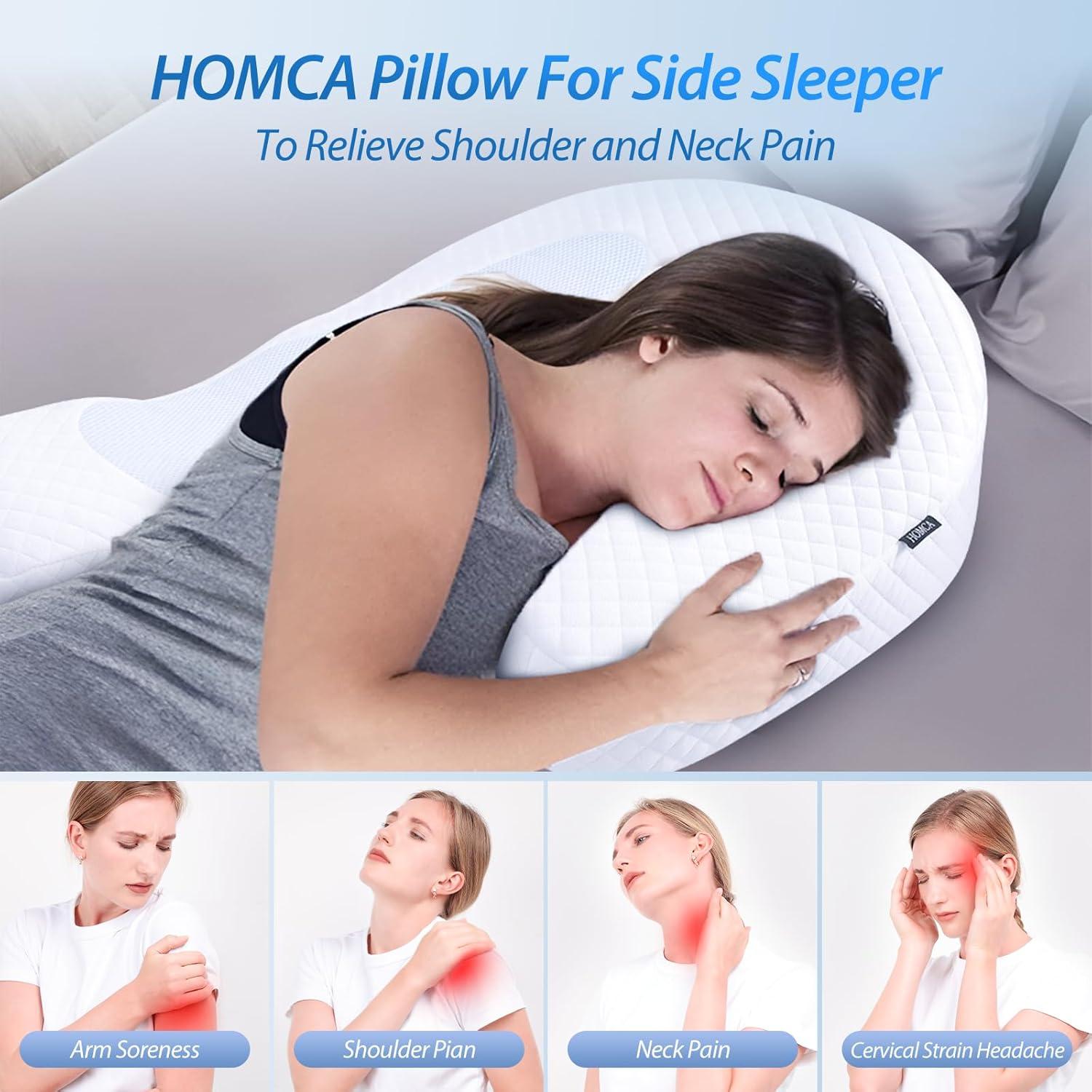 imageSide Sleeper Pillows for Adults Memory Foam U Shaped Pillows for Neck and Shoulder Pain Relief Shoulder Pillow for Side Sleepers with Removable Washable Pillowcase Upgraded VersionKing Size 276 x 201 x 67 inches