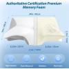 imageCervical Neck Pillow for Neck Pain Relief 2 in 1 Ergonomic Pillow for Sleeping Memory Foam Orthopedic Bed Pillows for Side Back ampamp Stomach Sleepers with Cooling Pillowcase
