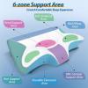 imageCervical Neck Pillow for Neck Pain Relief 2 in 1 Ergonomic Pillow for Sleeping Memory Foam Orthopedic Bed Pillows for Side Back ampamp Stomach Sleepers with Cooling Pillowcase