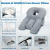 imageFace Down Pillow After Eye Surgery  Home Massage Pillow Face Down for Bed Stomach Sleeping Pillow BBL Pillow After Surgery with CertiPURUS Certified Shredded Memory Foam