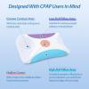 imageHOMCA CPAP Pillow for Side Sleeping CPAP Nasal Pillows for All CPAP Masks Users to Reduce Air Leaks ampamp Masks Pressure Neck Support Pillows for Sleeping for Neck Pain ReliefWhite