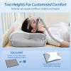 imageHOMCA CPAP Pillow for Side Sleeping Cervical Neck Pillow for All CPAP Masks Users to Reduce Air Leaks ampamp Masks Pressure Ergonomic Memory Foam Pillow Ideal for Side Back SleeperGray
