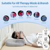 imageHOMCA CPAP Pillow for Side Sleeping Cervical Neck Pillow for All CPAP Masks Users to Reduce Air Leaks ampamp Masks Pressure Ergonomic Memory Foam Pillow Ideal for Side Back SleeperGray