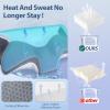 imageHOMCA Cervical Pillow Ergonomic Memory Foam Pillow for Neck and Shoulder Pain Relief with Cooling Ice Silk Pillowcase Orthopedic Neck Bed Pillow for Side Back and Stomach SleepersGrey