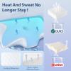 imageHOMCA Cervical Pillow Ergonomic Memory Foam Pillow for Neck and Shoulder Pain Relief with Cooling Ice Silk Pillowcase Orthopedic Neck Bed Pillow for Side Back and Stomach SleepersWhite