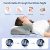 imageHOMCA Cervical Pillow Ergonomic Memory Foam Pillow for Neck and Shoulder Pain Relief with Cooling Ice Silk Pillowcase Orthopedic Neck Bed Pillow for Side Back and Stomach SleepersGrey
