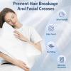 imageHOMCA Cervical Pillow Ergonomic Memory Foam Pillow for Neck and Shoulder Pain Relief with Cooling Ice Silk Pillowcase Orthopedic Neck Bed Pillow for Side Back and Stomach SleepersWhite