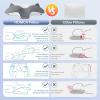 imageHOMCA Cervical Pillow Ergonomic Memory Foam Pillow for Neck and Shoulder Pain Relief with Cooling Ice Silk Pillowcase Orthopedic Neck Bed Pillow for Side Back and Stomach SleepersGrey