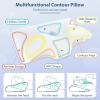 imageHOMCA Cervical Pillow Ergonomic Memory Foam Pillow for Neck and Shoulder Pain Relief with Cooling Ice Silk Pillowcase Orthopedic Neck Bed Pillow for Side Back and Stomach SleepersWhite