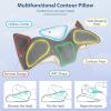 imageHOMCA Cervical Pillow Ergonomic Memory Foam Pillow for Neck and Shoulder Pain Relief with Cooling Ice Silk Pillowcase Orthopedic Neck Bed Pillow for Side Back and Stomach SleepersGrey