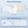 imageHOMCA Cervical Pillow Memory Foam Pillows  Contour Memory Foam Pillow for Neck Pain Relief Orthopedic Neck Bed Pillow for Side Sleepers Back and StomachWhite