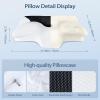 imageHOMCA Cervical Pillow Memory Foam Pillows  Contour Memory Foam Pillow for Neck Pain Relief Orthopedic Neck Bed Pillow for Side Sleepers Back and StomachBlack