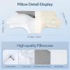 imageHOMCA Cervical Pillow Memory Foam Pillows  Contour Memory Foam Pillow for Neck Pain Relief Orthopedic Neck Bed Pillow for Side Sleepers Back and StomachGrey