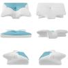imageHOMCA Cervical Pillow Memory Foam Pillows  Contour Memory Foam Pillow for Neck Pain Relief Orthopedic Neck Bed Pillow for Side Sleepers Back and StomachBlue