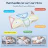 imageHOMCA Cervical Pillow Memory Foam Pillows  Contour Memory Foam Pillow for Neck Pain Relief Orthopedic Neck Bed Pillow for Side Sleepers Back and StomachWhite