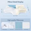 imageHOMCA Cervical Pillow Memory Foam Pillows  Contour Memory Foam Pillow for Neck Pain Relief Orthopedic Neck Bed Pillow for Side Sleepers Back and StomachBlue