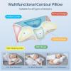 imageHOMCA Cervical Pillow Memory Foam Pillows  Contour Memory Foam Pillow for Neck Pain Relief Orthopedic Neck Bed Pillow for Side Sleepers Back and StomachBlue