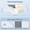 imageHOMCA Cervical Pillow Memory Foam Pillows  Contour Memory Foam Pillow for Neck Pain Relief Orthopedic Neck Bed Pillow for Side Sleepers Back and StomachGrey
