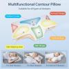 imageHOMCA Cervical Pillow Memory Foam Pillows  Contour Memory Foam Pillow for Neck Pain Relief Orthopedic Neck Bed Pillow for Side Sleepers Back and StomachWhite