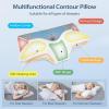 imageHOMCA Cervical Pillow Memory Foam Pillows  Contour Memory Foam Pillow for Neck Pain Relief Orthopedic Neck Bed Pillow for Side Sleepers Back and StomachGrey