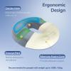 imageHOMCA Donut Pillow for Tailbone Pain Hemorrhoid Pillows for Sitting After Surgery Memory Foam Coccyx Cushion for Postpartum Pregnancy Car Seat Office Chair Cushion for Pressure ReliefGrey