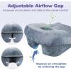 imageHOMCA Face Down Pillow After Eye Surgery  Home Massage Pillow Face Down for Bed BBL Pillow After Surgery Stomach Sleeping Pillow with Shredded Memory Foam and Removable Cover