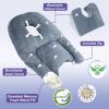 imageHOMCA Face Down Pillow After Eye Surgery  Home Massage Pillow Face Down for Bed BBL Pillow After Surgery Stomach Sleeping Pillow with Shredded Memory Foam and Removable Cover