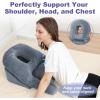 imageHOMCA Face Down Pillow After Eye Surgery  Home Massage Pillow Face Down for Bed BBL Pillow After Surgery Stomach Sleeping Pillow with Shredded Memory Foam and Removable Cover