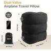 imageHOMCA Inflatable Travel Foot Rest Pillow Adjustable Height Leg PillowFast Inflating Airplane Bed for ToddlersFootrest Pillow for Office AirplaneTrainCarsHomeBlack