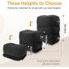 imageHOMCA Inflatable Travel Foot Rest Pillow Adjustable Height Leg PillowFast Inflating Airplane Bed for ToddlersFootrest Pillow for Office AirplaneTrainCarsHomeBlack