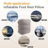imageHOMCA Inflatable Travel Foot Rest Pillow Adjustable Height Leg PillowFast Inflating Airplane Bed for ToddlersFootrest Pillow for Office AirplaneTrainCarsHomeGrey