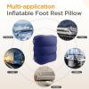 imageHOMCA Inflatable Travel Foot Rest Pillow Adjustable Height Leg PillowFast Inflating Airplane Bed for ToddlersFootrest Pillow for Office AirplaneTrainCarsHomeBlue
