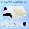 imageHOMCA Memory Foam Cervical Pillow 2 in 1 Ergonomic Contour Orthopedic Pillow for Neck Pain Contoured Support Pillows for Side Back Stomach SleepersBlack