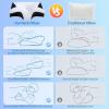 imageHOMCA Memory Foam Cervical Pillow 2 in 1 Ergonomic Contour Orthopedic Pillow for Neck Pain Contoured Support Pillows for Side Back Stomach SleepersBlack