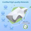 imageHOMCA Memory Foam Cervical Pillow 2 in 1 Ergonomic Contour Orthopedic Pillow for Neck Pain Contoured Support Pillows for Side Back Stomach SleepersGrey