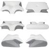 imageHOMCA Memory Foam Cervical Pillow 2 in 1 Ergonomic Contour Orthopedic Pillow for Neck Pain Contoured Support Pillows for Side Back Stomach SleepersGrey