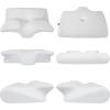 imageHOMCA Memory Foam Cervical Pillow 2 in 1 Ergonomic Contour Orthopedic Pillow for Neck Pain Contoured Support Pillows for Side Back Stomach SleepersWhite