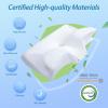 imageHOMCA Memory Foam Cervical Pillow 2 in 1 Ergonomic Contour Orthopedic Pillow for Neck Pain Contoured Support Pillows for Side Back Stomach SleepersWhite
