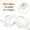 imageHOMCA Memory Foam Cuddle Pillow Shoulder Pillow for Side Sleepers Arm Pillow with Arm Hole for Sleeping Side Sleeper Pillow for Arm Pressure Relief with Breathable PillowcaseWhite