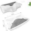 imageHOMCA Pillowcase for Memory Foam Cervical Pillow Hypoallergenic Contour Pillow Case 1Pack Grey Suitable for Pillow Model PL01Grey