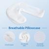 imageHOMCA Pillowcase for Side Pillow Hypoallergenic Contour Pillow Case 1Pack White Suitable for Pillow Model PL05 Standard Size