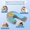 imageHOMCA Side Sleeper Pillows for Adults Memory Foam U Shaped Pillows for Neck and Shoulder Pain Relief Ergonomic Shoulder Pillow for Side Sleepers with Cooling Removable PillowcaseGrey