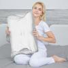 imageSatin Pillow Cases for HOMCA Cervical Pillow  Contoured Ergonomic Satin Pillowcase with Zipper Grey Soft ampamp Smooth Fabric for Hair ampamp Skin Care