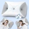 imageHOMCA CPAP Pillow for Side Sleeping Cervical Neck Pillow for All CPAP Masks Users to Reduce Air Leaks ampamp Masks Pressure Ergonomic Memory Foam Pillow Ideal for Side Back SleeperGray